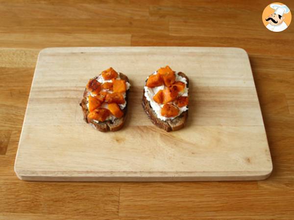 Tostas de calabaza y queso ricotta - Preparación paso 2