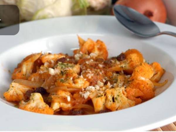 Coliflor en su jugo con Curry - Preparación paso 4