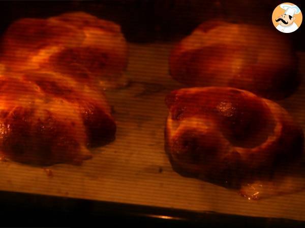 Bretzel con mozzarella y romero - Preparación paso 7