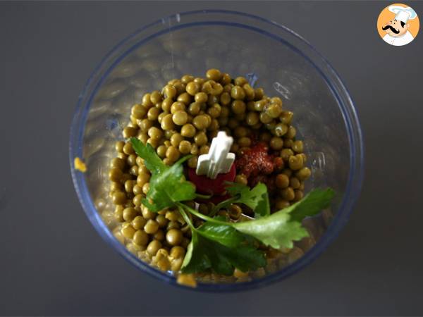 Guacamole de guisantes y lima - Preparación paso 1