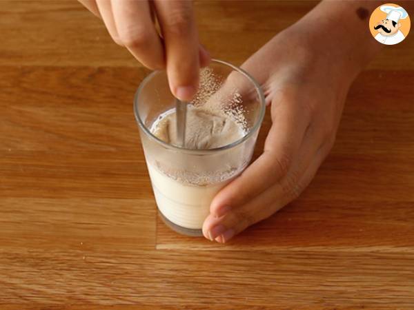 Mini gofres con chocolate - Preparación paso 1