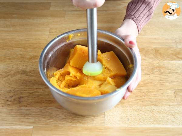 Bizcocho de calabaza con coco (fácil) - Preparación paso 1