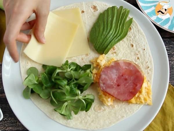 Tortilla wrap estilo brunch - Preparación paso 3