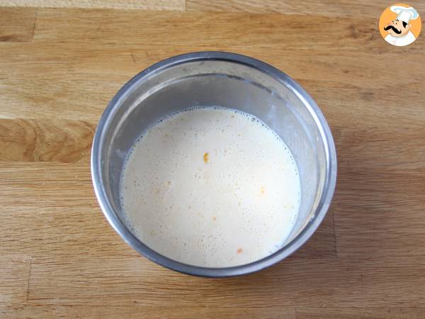 Flan salado de atún - Preparación paso 1