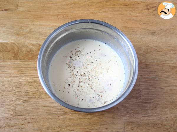 Flan salado de atún - Preparación paso 2