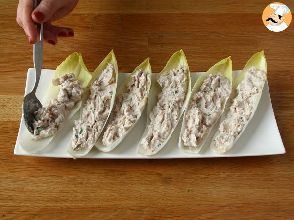 Endivias con relleno de atún - Preparación paso 2