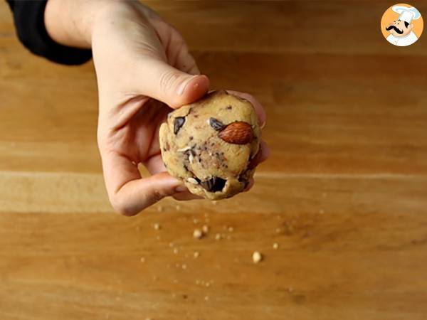 Cookies de chocolate, cacahuetes y almendra - Preparación paso 3