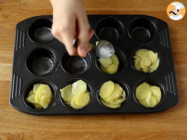 Mini gratins dauphinois (Gratinado de patatas) - Preparación paso 2