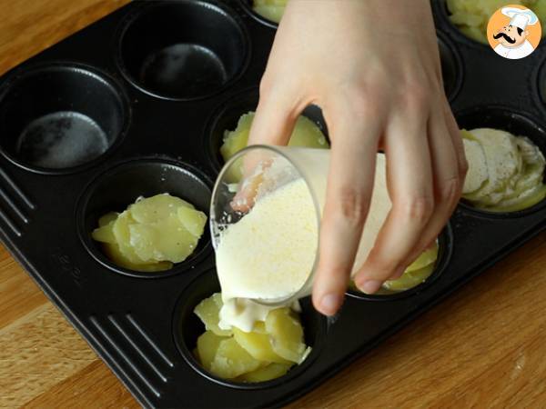 Mini gratins dauphinois (Gratinado de patatas) - Preparación paso 3