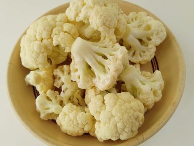 Cuscús con garbanzos, coliflor y guisantes - Preparación paso 1