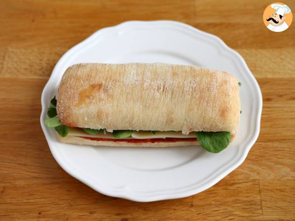 Panini de chorizo y emmental - Preparación paso 4