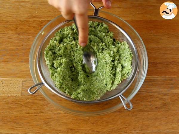 Medallones de calabacín con queso feta - Preparación paso 2