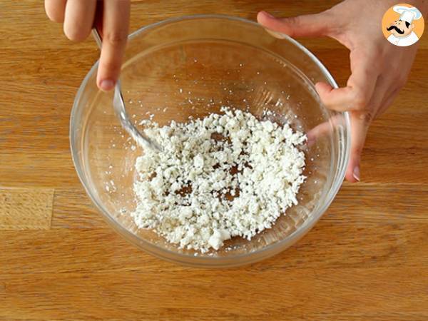 Medallones de calabacín con queso feta - Preparación paso 3