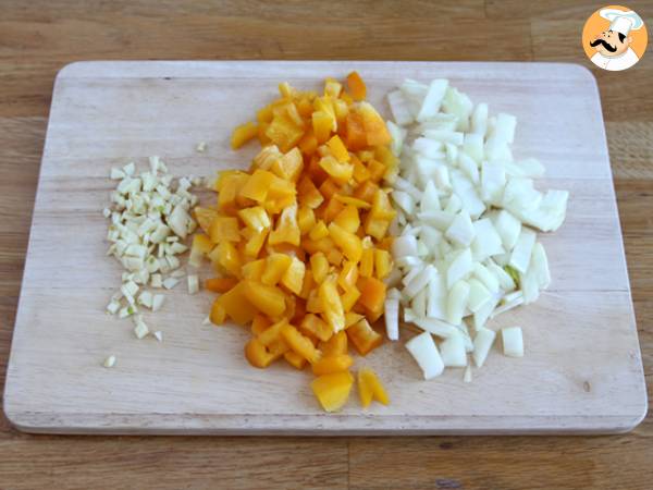 Fajitas vegetarianas con soja texturizada - Preparación paso 2