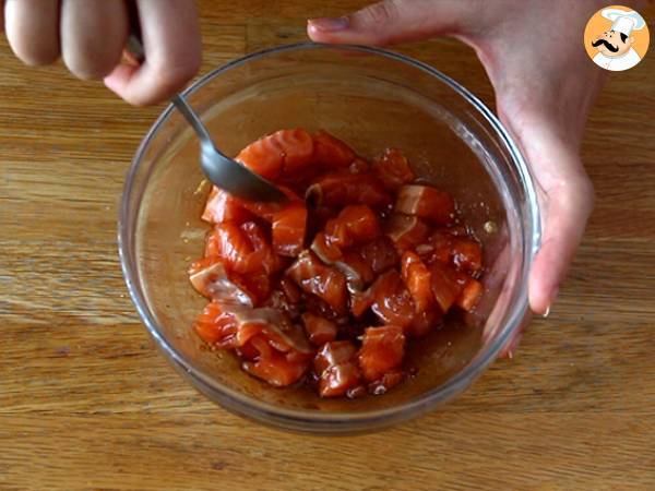 Poke bowl de salmón - Preparación paso 4