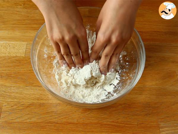 Gyozas de pollo, zanahoria y champiñones - Preparación paso 1