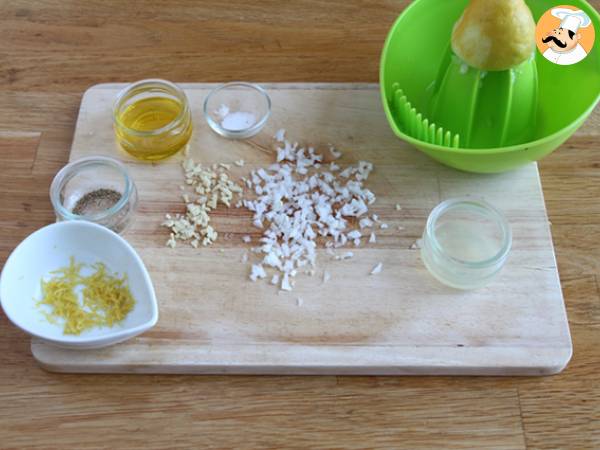 Ensalada de calabacín, queso de cabra y limón - Preparación paso 1