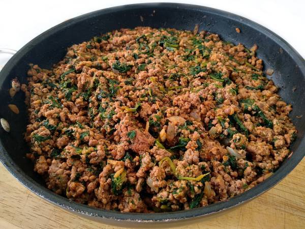 Canelones de carne picada y espinacas - Preparación paso 11