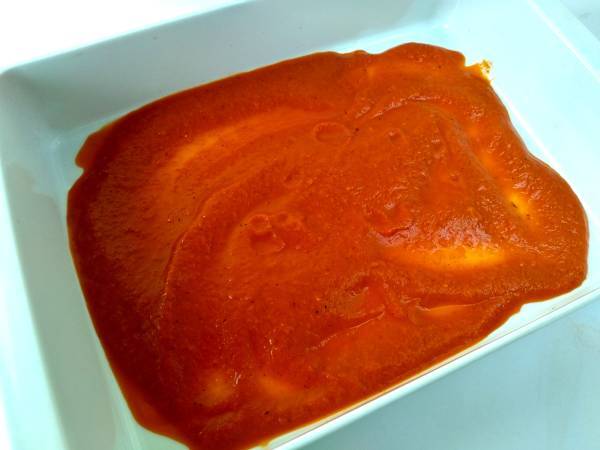 Canelones de carne picada y espinacas - Preparación paso 14