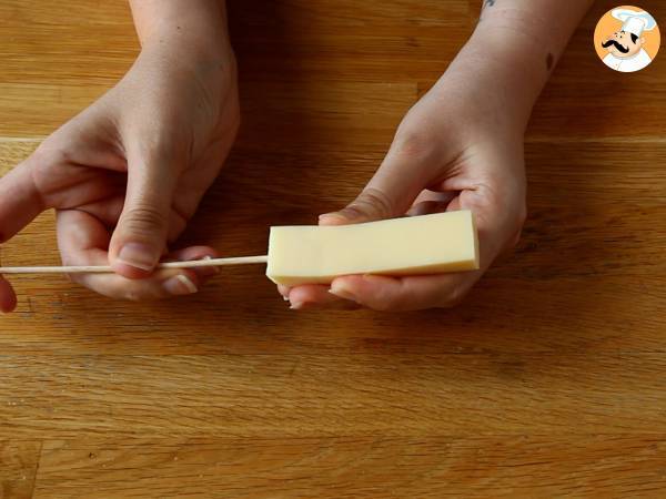 Brochetas Yakitori de ternera con queso - Preparación paso 5