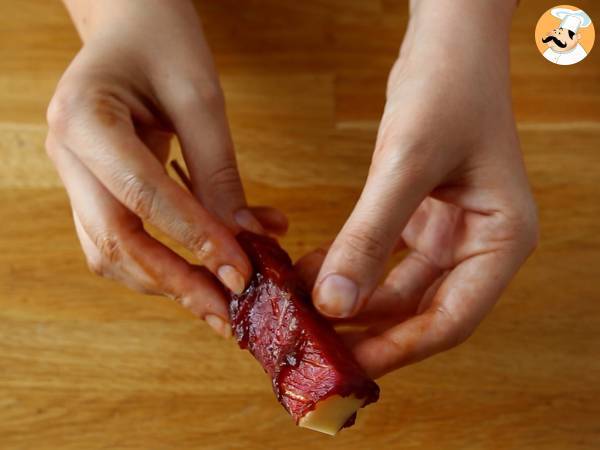 Brochetas Yakitori de ternera con queso - Preparación paso 6
