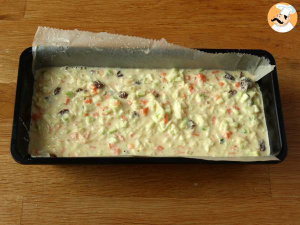 Cake de sémola con calabacín y zanahoria - Preparación paso 4