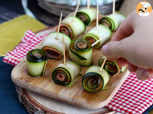 Rollitos de calabacín y salmón ahumado - Preparación paso 6