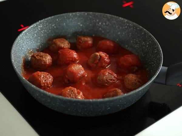 Albóndigas de seitán con tomate - Preparación paso 5