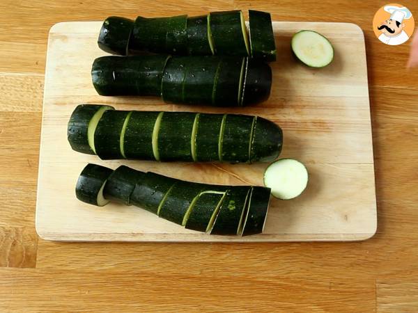 Terrina de calabacín y salmón ahumado - Preparación paso 1