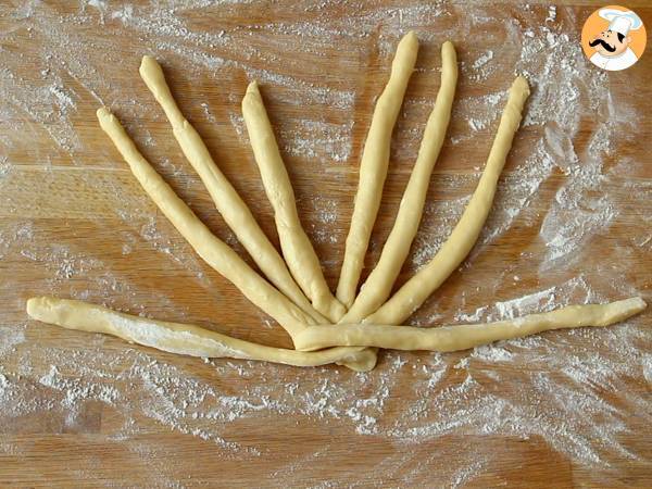 Brioche trenzado de 8 hebras - Preparación paso 7
