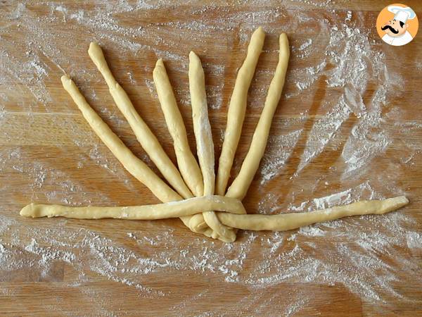 Brioche trenzado de 8 hebras - Preparación paso 8