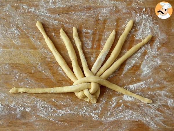 Brioche trenzado de 8 hebras - Preparación paso 9