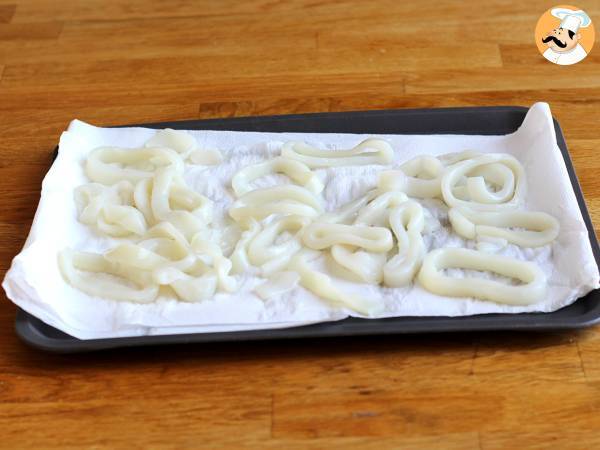 Calamares a la romana - calamares rebozados - Preparación paso 2