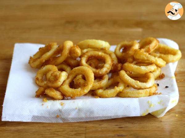 Calamares a la romana - calamares rebozados - Preparación paso 4