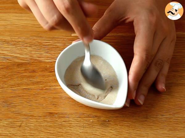Brioche suizo con crema pastelera y pepitas de chocolate - Preparación paso 1
