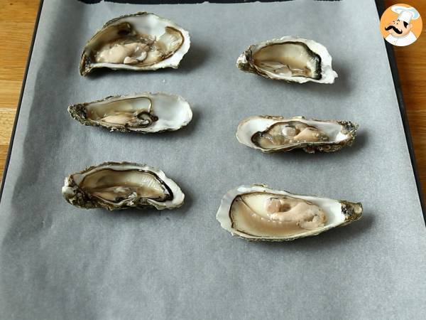 Ostras gratinadas - Preparación paso 1