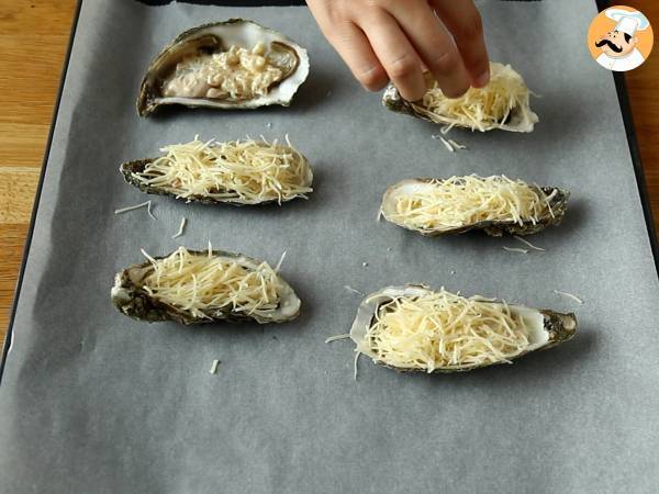 Ostras gratinadas - Preparación paso 3