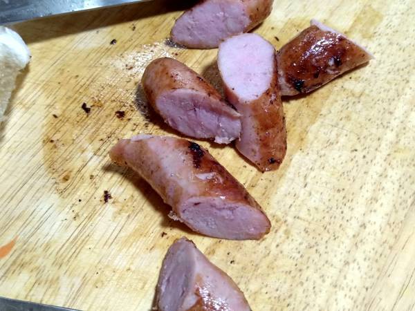 Curry de salchichas - Preparación paso 4