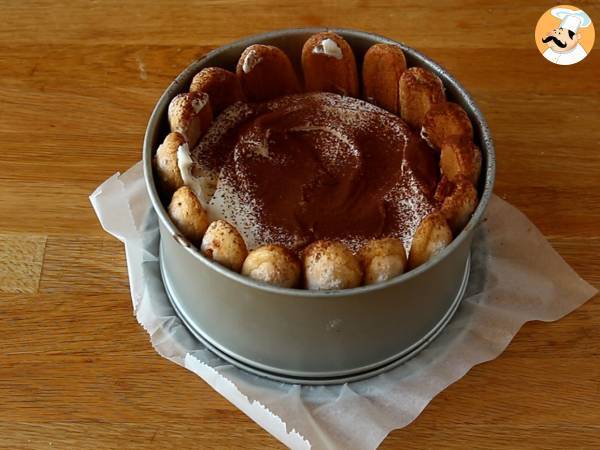 Charlota de tiramisú sin huevo - Preparación paso 5