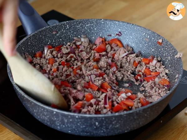 Tacos samosas con carne picada - Preparación paso 2