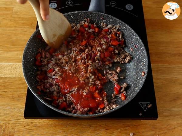 Tacos samosas con carne picada - Preparación paso 3