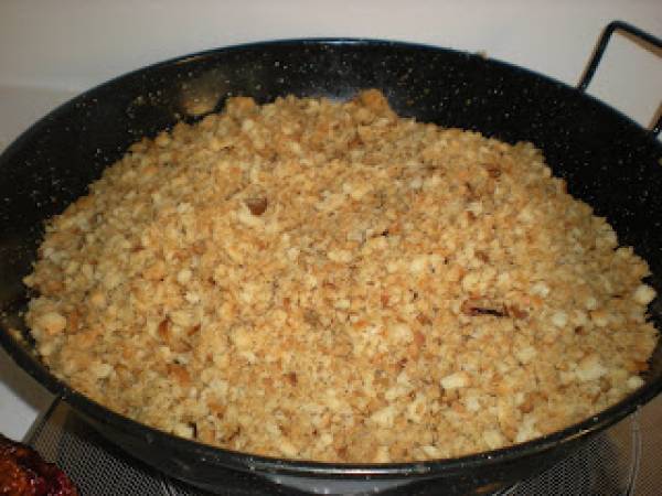 Migas Manchegas (La Mancha Ciudad Real) - Preparación paso 1