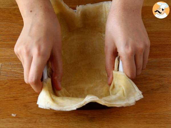 Tarta salada a la italiana con masa filo - Preparación paso 2