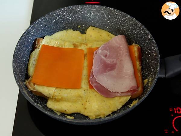 Sándwich de tortilla - Egg sandwich hack – Receta express - Preparación paso 4