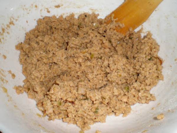 Berenjenas rellenas con soja texturizada {receta vegana} - Preparación paso 1