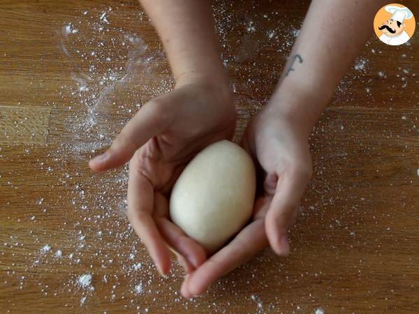 Estrella de brioche rellena de crema de cacao - Preparación paso 5
