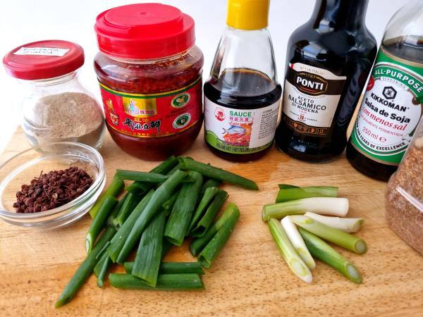 Noodles preparados con mix casero para noodles - Preparación paso 1