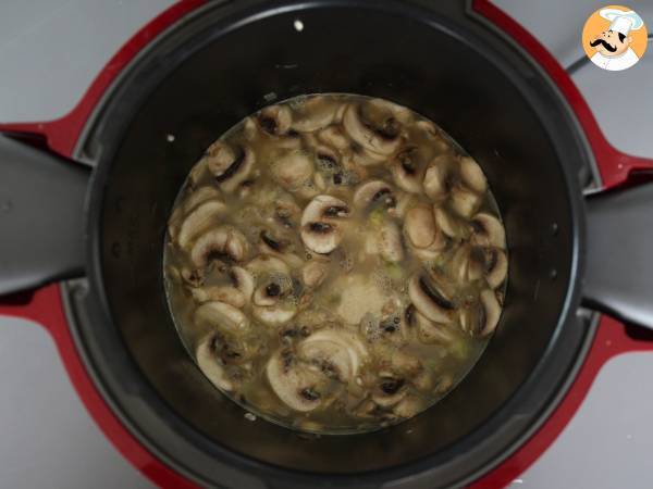 Risotto de setas en robot de cocina Cookeo - Preparación paso 5