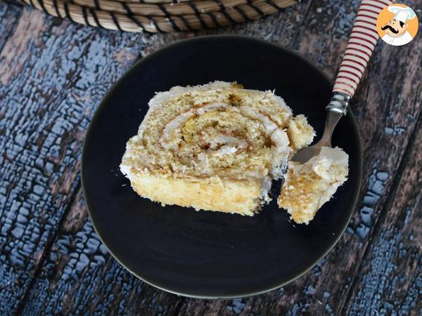 Brazo de gitano de coco y maracuyá - Preparación paso 8