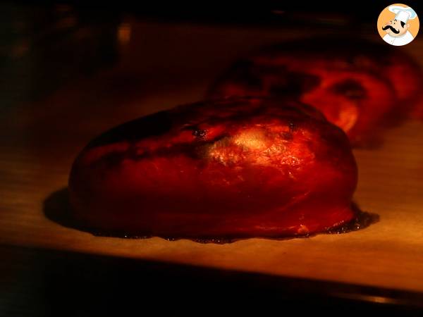 Pesto calabrese con pasta y burrata cremosa - Preparación paso 2